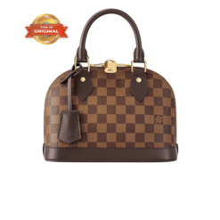 [True-to-ORIGINAL] Louis Vuitton Alma BB Top Handle Bag 9.3in/ 23.5cm Damier Brown Gold Hardware For Women N41221