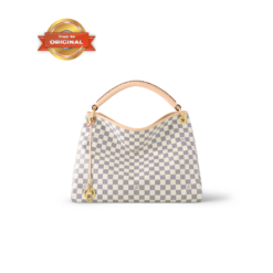 [True-to-ORIGINAL] Louis Vuitton Artsy MM Tote Bag 16.1in/ 41cm Damier Azur Canvas Gold Hardware For Women N40253