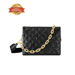 [True-to-ORIGINAL] Louis Vuitton Coussin PM Shoulder Bag 10.2in/ 26cm Monogram Black Gold Hardware For Women