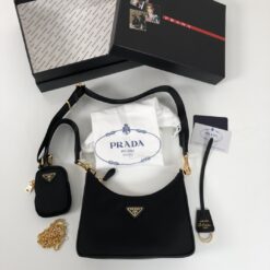 Alternative view of Prada Re-Edition 2005 Re-Nylon Bag Black For Women, Women’s Bags 8.6in/22cm 1BH204_R064_F0632_V_V9L