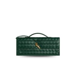 Bottega Veneta Andiamo Clutch Emerald Green For Women 31cm/12.2in 741511VCPP33050