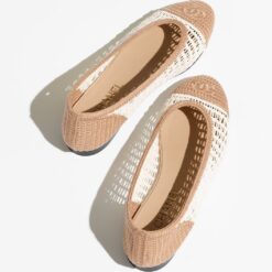 Alternative view of Chanel Raffia Ballet Flats White/Beige For Women G46352-B19806-NAFBO