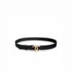 Chanel Belt With Double C Buckle Black With Full Gold Toned Hardware Women Belt