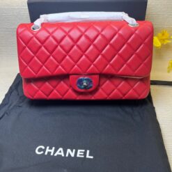 Alternative view of Chanel Classic Crossbody Bag 9.9in/ 25.5cm Red Silver Hardware For Women