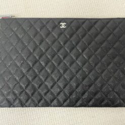 Alternative view of Chanel CO-CO Classic Pouch 27cm10.6in Silver Toned Hardware For Women Black