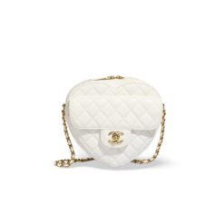 Chanel Mini Heart Bag White For Women 7in/18cm AS3191 B07958 10601