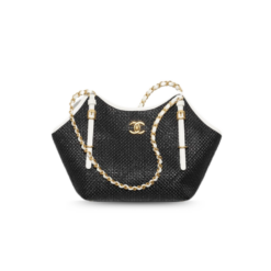 Chanel Small Shopping Bag Black Raffia For Women 11in/28cm AS6015-B22594-U5559