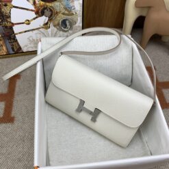 Alternative view of Hermes Constance Long Togo Wallet White, Silver Toned Hardware Bag For Women, Women’s Handbags, Shoulder Bags 8.1in/21cm