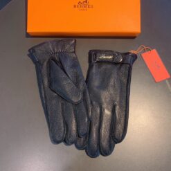 Hermes Soya Gloves In Black