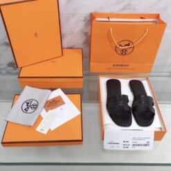 Hermes Oran Sandal Black For Women, Women’s Shoes