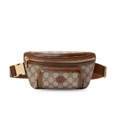 Gucci Belt Bag With Interlocking G Beige And Ebony GG Supreme Canvas For Women 9.1in/23cm 682933 92THG 8563