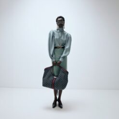 Alternative view of Gucci Giglio Large Tote Bag 23.6in/ 60cm Blue/ White Denim Gold Hardware For Women ‎853971 FAFFQ 8864