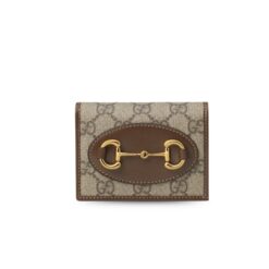 Gucci Horsebit 1955 Card Case Wallet Brown For Women 4.3in/11cm 621887 92TCG 8563