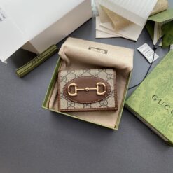 Alternative view of Gucci Horsebit 1955 Card Case Wallet Brown For Women 4.3in/11cm 621887 92TCG 8563