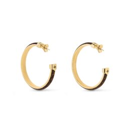 Alternative view of Louis Vuitton LV Signature Earrings Gold-Toned For Women M01627
