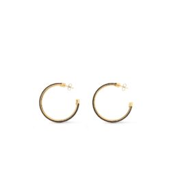 Louis Vuitton LV Signature Earrings Gold-Toned For Women M01627