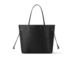 Louis Vuitton Neverfull MM Tote Bag 12.2in/ 31cm Black Silver Hardware For Women M11930