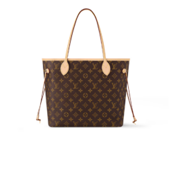 Louis Vuitton Neverfull MM Tote Bag 12.2in/ 31cm Brown Monogram Canvas Gold Hardware For Women M46987