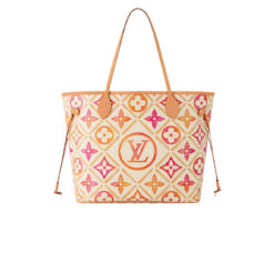 Louis Vuitton Neverfull MM Tote Bag 12.2in/ 31cm Beige Gold Hardware For Women M25317