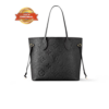 [True-to-ORIGINAL] Louis Vuitton Neverfull MM Tote Bag 12.2in/ 31cm Black Gold Hardware For Women M45685