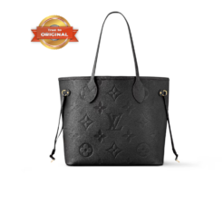 [True-to-ORIGINAL] Louis Vuitton Neverfull MM Tote Bag 12.2in/ 31cm Black Gold Hardware For Women M45685
