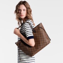 Alternative view of [True-to-ORIGINAL] Louis Vuitton Neverfull MM Tote Bag 12.2in/ 31cm Brown Damier Ebene Gold Hardware For Women‎ N40599
