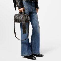 Alternative view of Louis Vuitton Keepall Bandouliere 25 Travel Bag 9.8in/ 25cm Black Silver Hardware For Men M11595
