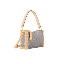 Alternative view of Louis Vuitton Side Trunk MM Shoulder Bag 21cm/8.3in Trianon Grey Gold Toned Hardware For Women M12428