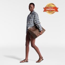 Alternative view of [True-to-ORIGINAL] Louis Vuitton Neverfull GM Tote Bag 15.4in/ 39cm Brown Damier Ebene Gold Hardware For Women N40597