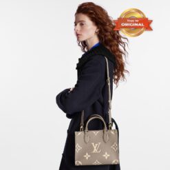 Alternative view of [True-to-ORIGINAL] Louis Vuitton OnTheGo PM Tote Bag 9.8in/ 25cm Monogram Empreinte Beige/ Cream For Women M45779