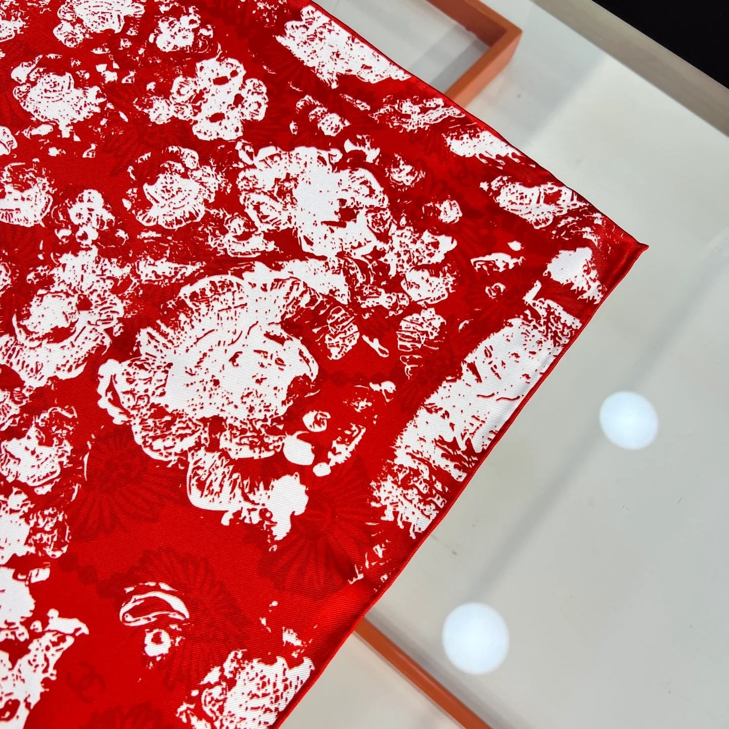 Chanel Square Scarf Red For Women - Image 6