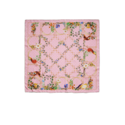 Gucci Printed GG Twill Carre Scarf Pink For Women 777066 3G001 5967