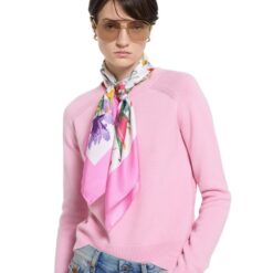 Alternative view of Gucci Printed Silk Twill Carre Scarf Pink For Women 821061 3G001 9072