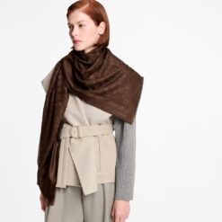 Alternative view of Louis Vuitton Monogram Classic Shawl Brown For Women M97933