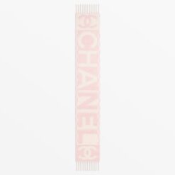 Alternative view of Chanel Scarf Light Pink/White For Women 70.9in/180cm AAB478-B22311-U4447