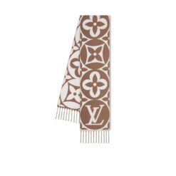 Louis Vuitton LV Medallion Scarf Brown 92.5in/235cm M94853