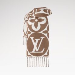 Alternative view of Louis Vuitton LV Medallion Scarf Brown 92.5in/235cm M94853