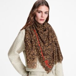 Alternative view of Louis Vuitton LV Safari Stole 72.8in/ 185cm Brown For Women M98151