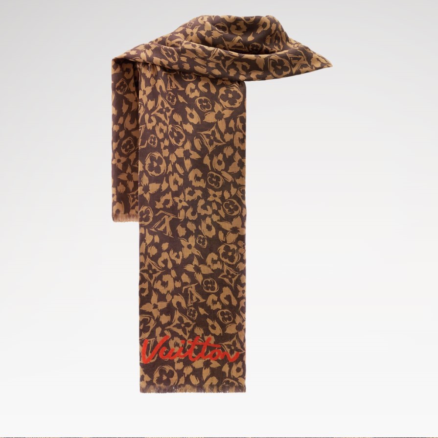Louis Vuitton LV Safari Stole 72.8in/ 185cm Brown For Women M98151 - Image 4