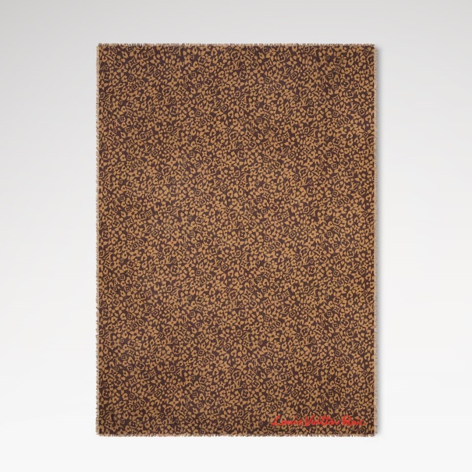 Louis Vuitton LV Safari Stole 72.8in/ 185cm Brown For Women M98151 - Image 5