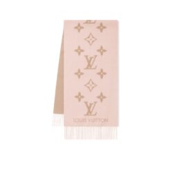 Louis Vuitton Reykjavik Scarf Beige Rose For Women 74.8in/190cm M78908