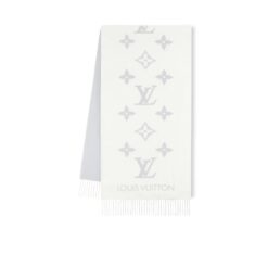 Louis Vuitton Reykjavik Scarf Light Grey For Women 74.8in/190cm M90838